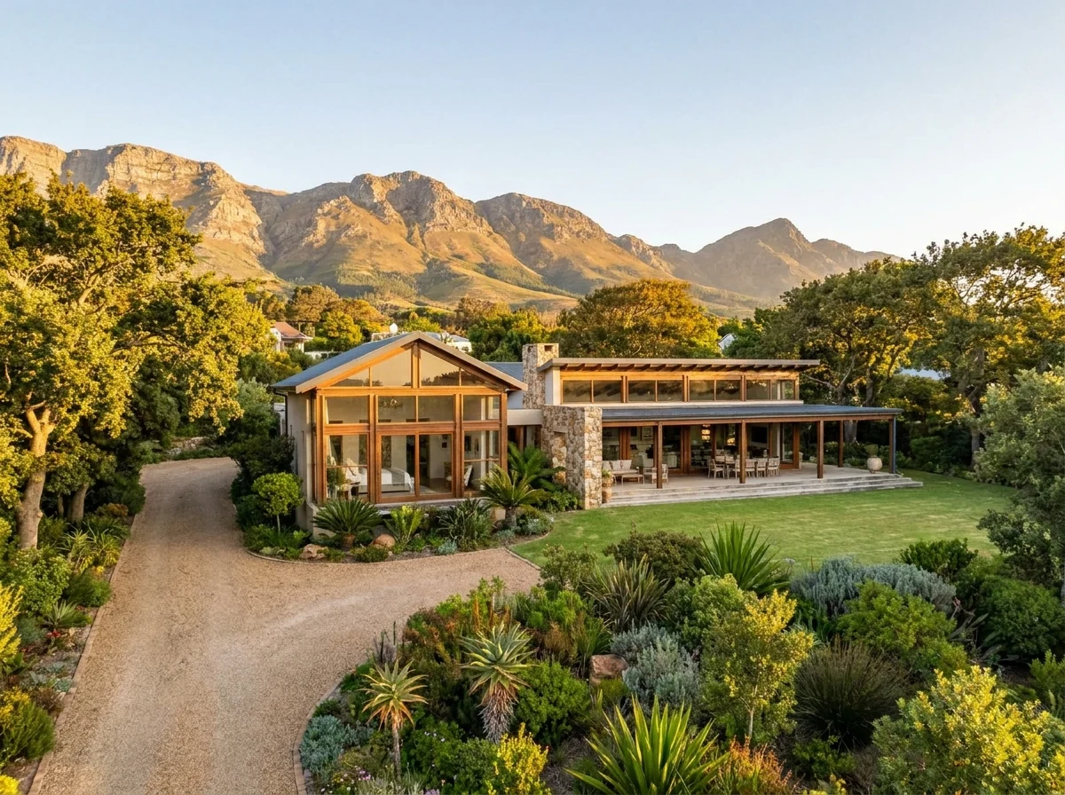 Established home in Somerset West set against the Helderberg mountain foothills